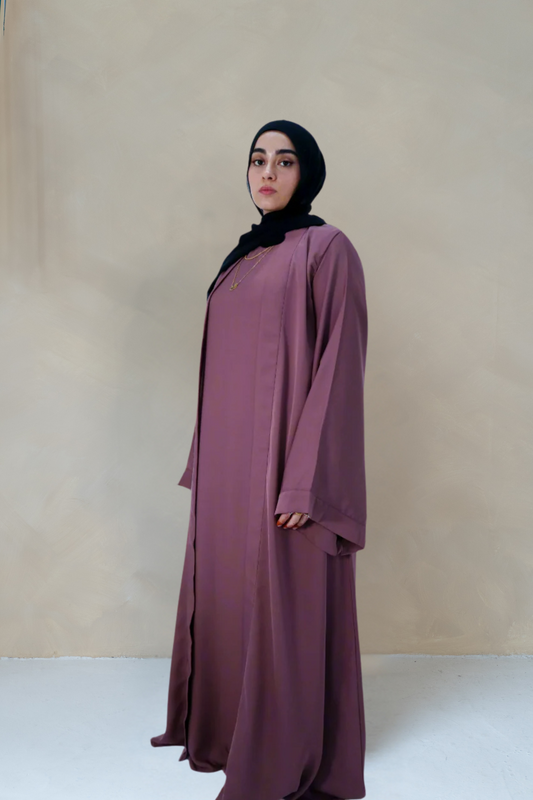 Essential Abaya (2-piece set)-Dusty Rose
