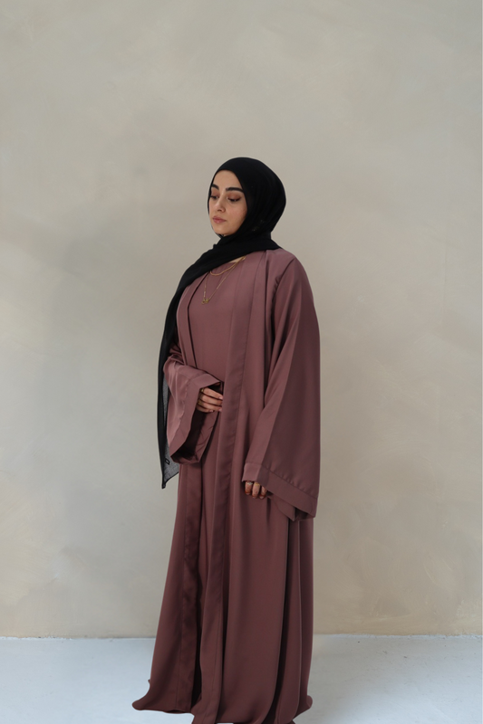 Essential Abaya (2-piece set)-Mauve