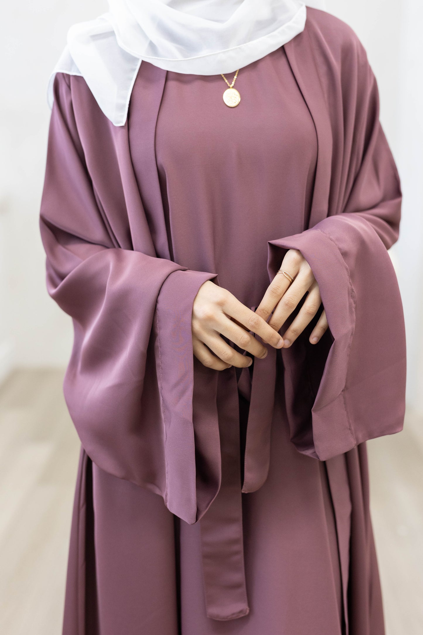 Essential Abaya (2-piece set)-Dusty Rose
