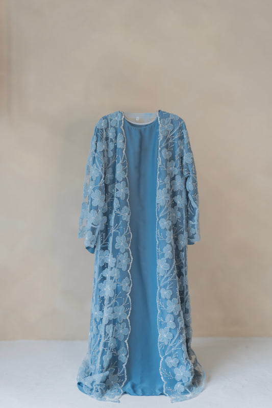 Zahra Abaya- Pastel Blue