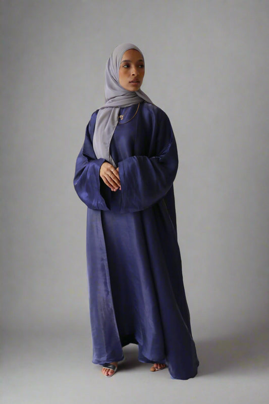Lana Luxury Abaya Set in Royal Blue