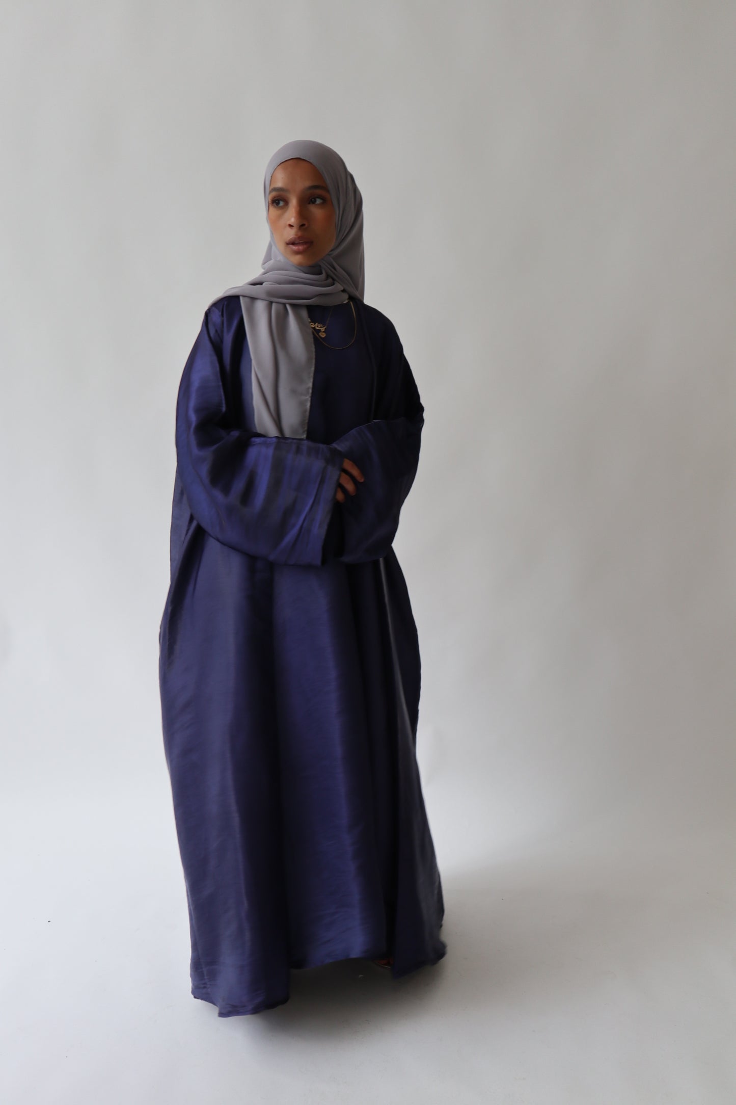 Lana Luxury Abaya Set in Royal Blue