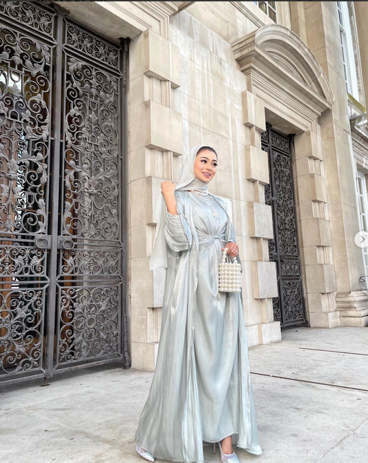 Jade Green Luxury Abaya (3 piece set)