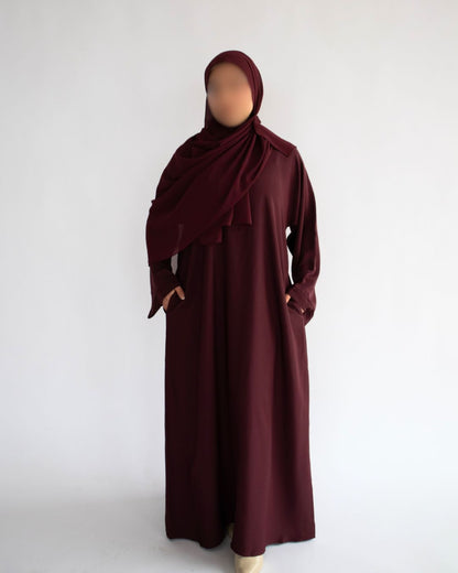 Essential Abaya - Dark Plum