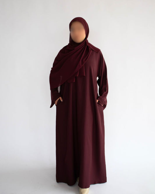 Essential Abaya - Dark Plum