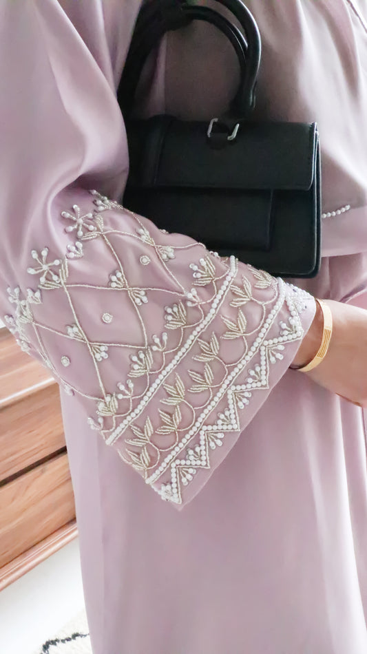 Warda Luxury Abaya- Lilac