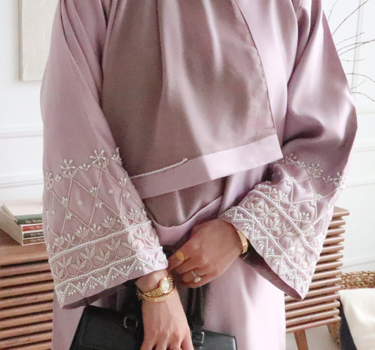 Warda Luxury Abaya- Lilac