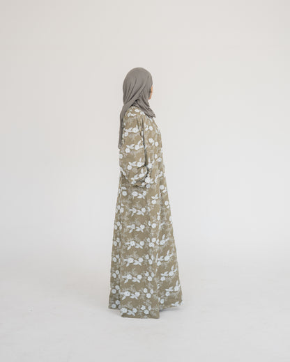 Raha Cotton Abaya - Sage