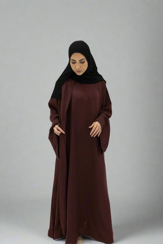 Essential Abaya (2 piece set) - Chocolate