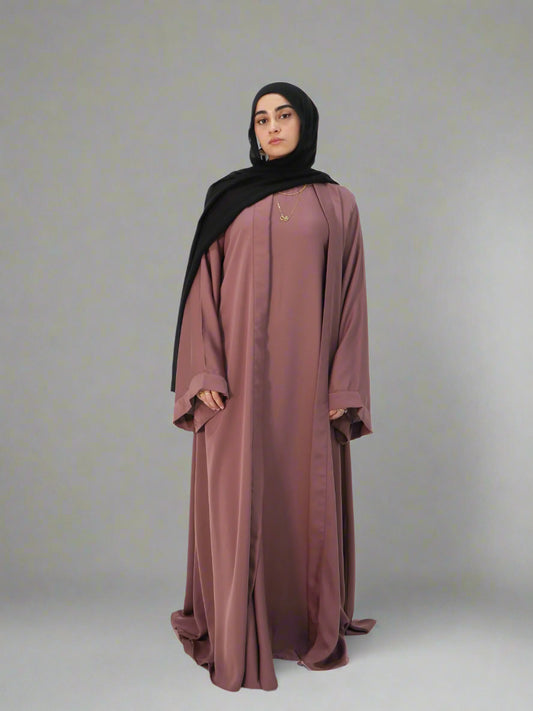 Essential Abaya (2-piece set)-Mauve