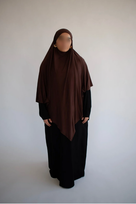 Everyday Jersey Khimar- Chocolate