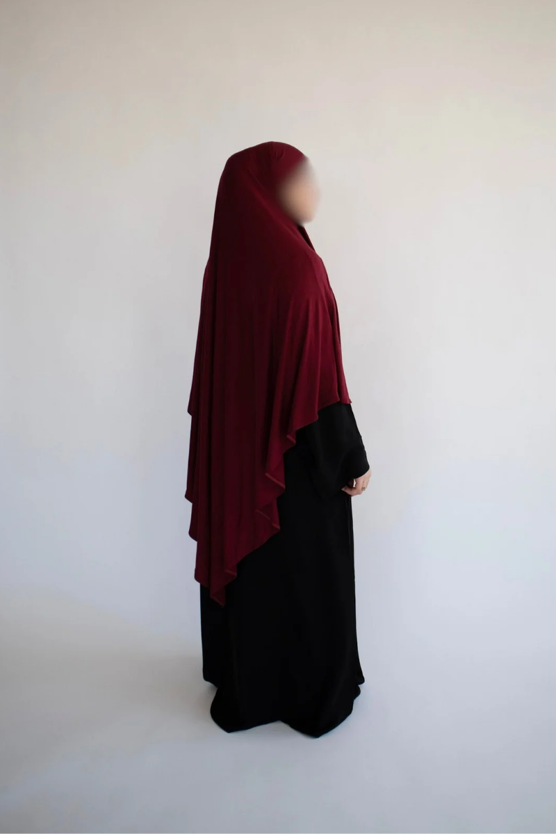 Essential Jersey Khimar - Maroon
