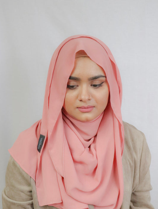 Luxury Crinkle Chiffon - Peachy Pink