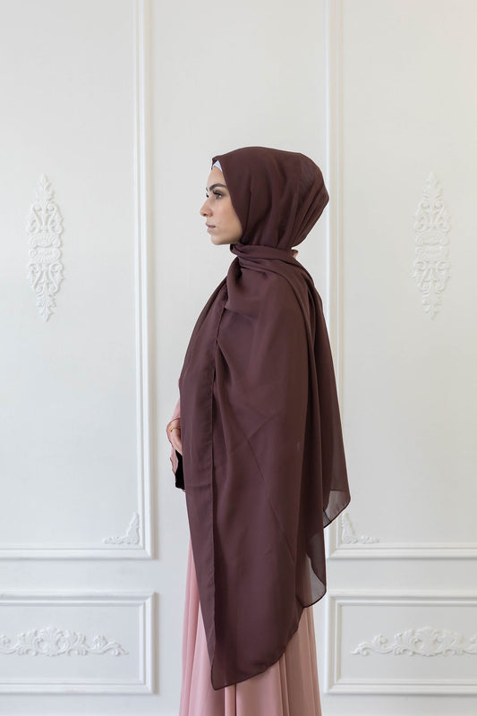 Extra Large Chiffon Hijab- Dusty Rose