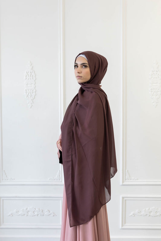 Extra Large Chiffon Hijab- Taupe