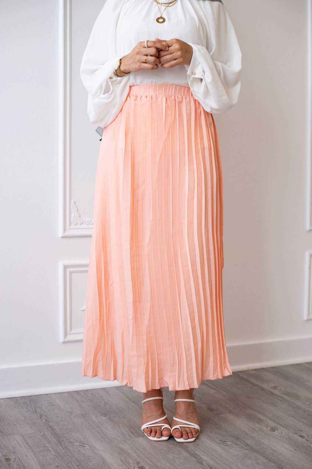 Pleated Skirt - Peach