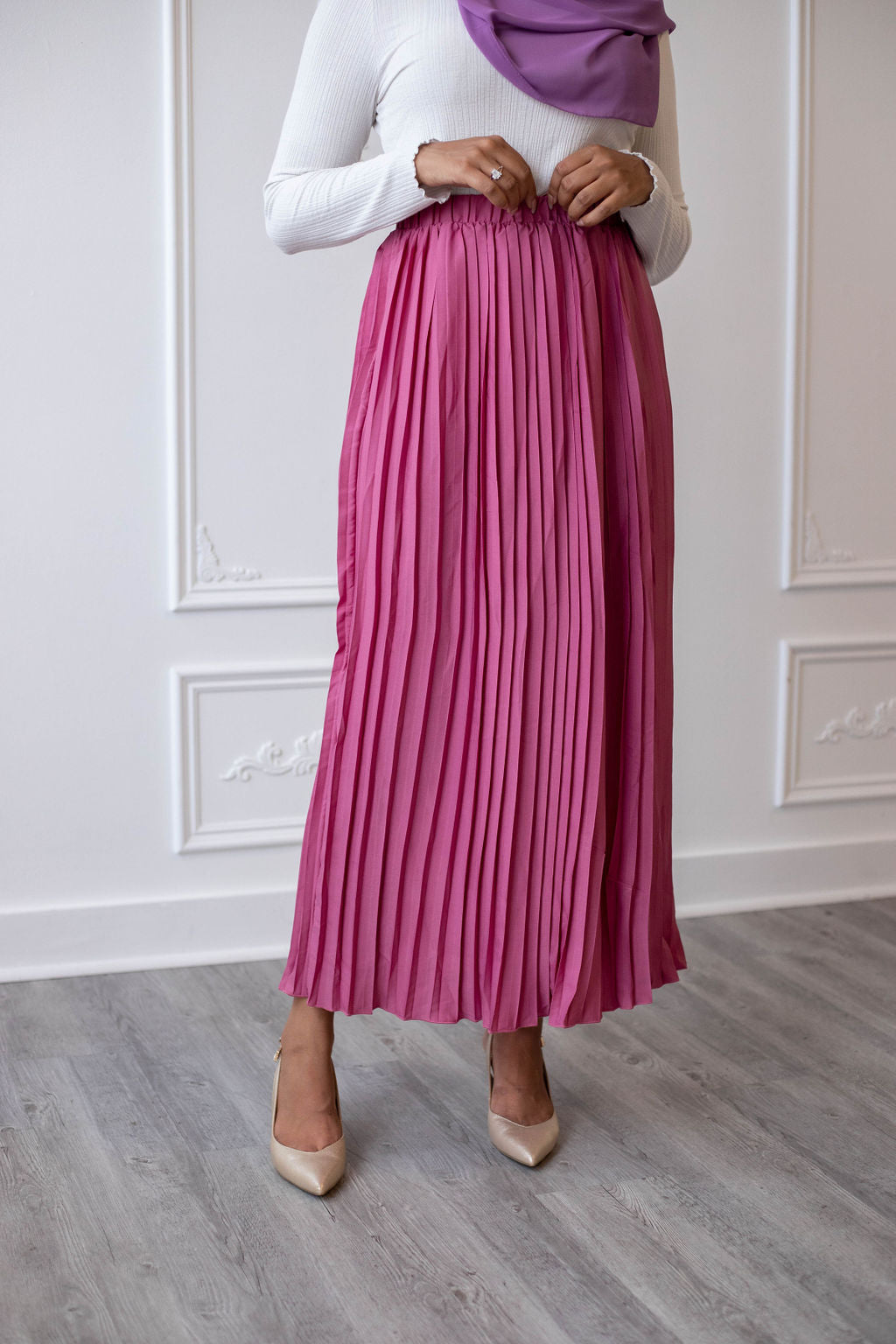 Pleated Skirt - Purple