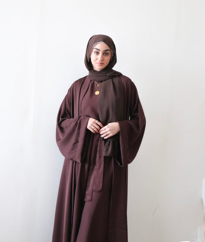 Essential Abaya (2 piece set) - Chocolate