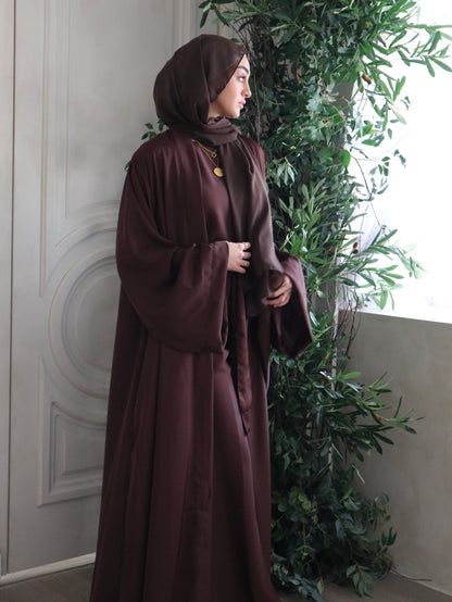 Essential Abaya (2 piece set) - Chocolate